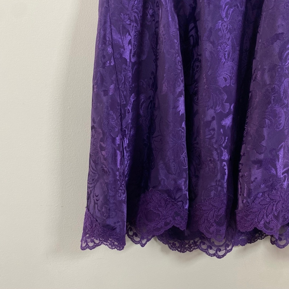 Vintage Gold Label Victoria Secret Slip Dress Purple XS Lace Feminine Floral - Picture 5 of 7